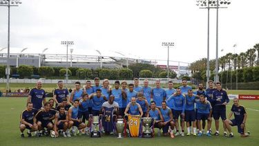 El Barcelona juega su primer amistoso frente a el Galaxy de Los Angeles. (CORTESÍA)