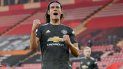 El delantero uruguayo Edinson Cavani celebra tras anotar el segundo gol del Manchester United en la victoria de 3-2 sobre Southampton por la Liga Premier inglesa, el domingo 29 de septiembre de 2020, en Southampton.