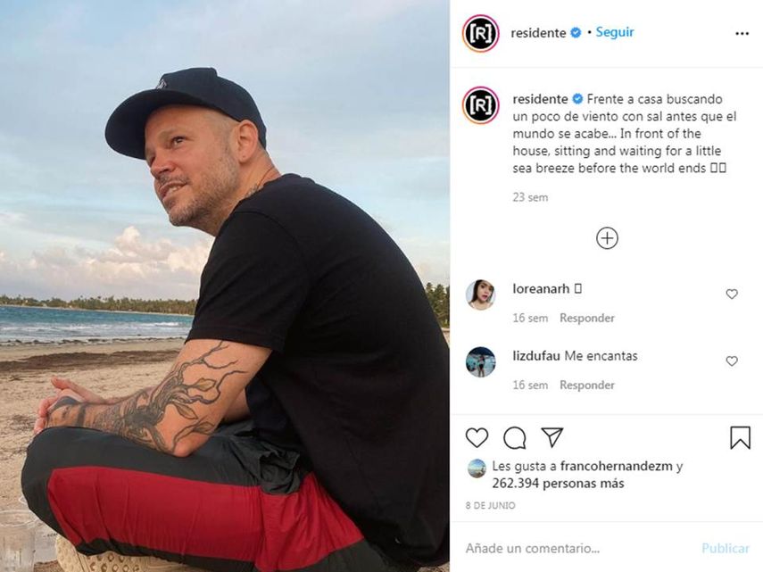 Imagen del Instagram de Residente.