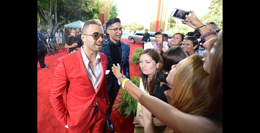 Chino y Nacho en los Premios Billboard 2014. (Telemundo)