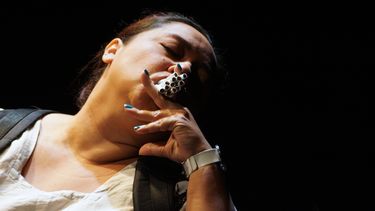 Escena de la obra Cachorro de león, casi todo sobre mi padre.