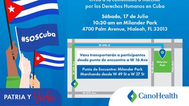 Cano Health organiza marcha en Miami en apoyo a los cubanos en la isla.&nbsp;