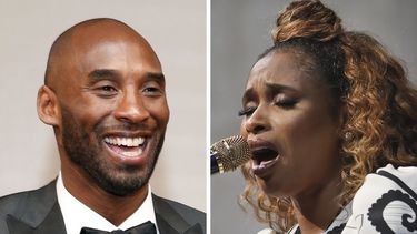 A la izquierda, el 4 de marzo de 2018, Kobe Bryant en el evento de the Governors Ball after the Oscars en Los Angeles. A la derecha, el 28 de mayo de 2019, Jennifer Hudson canta Amazing Grace en el tributo a Aretha Franklin en Nueva York. 