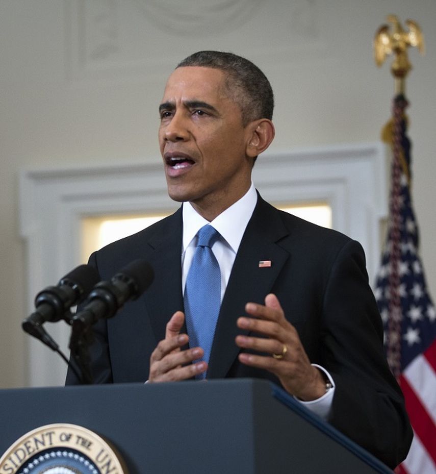 El presidente Barack Obama durante el discurso de hoy en la Casa Blanca. (AP)