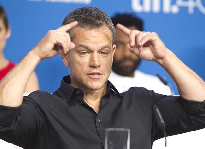 El actor Matt Damon habla sobre su cinta “The Martian” en el Festival Internacional de Cine de Toronto. (REUTERS). 