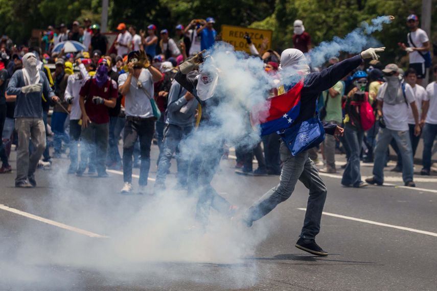 Durante este lunes, la oposición venezolana se congregó nuevamente en las calles de Caracas&nbsp;