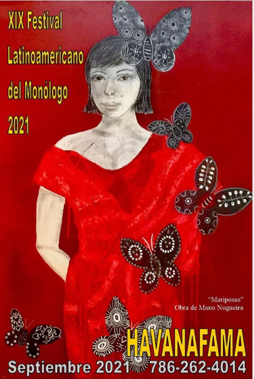 El afiche oficial del XIX Festival del Monólogo, de Havanafama, estuvo a cargo del artista Mano Nogueira.&nbsp; &nbsp;