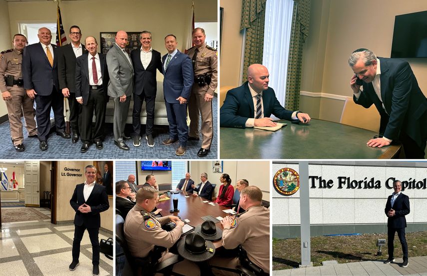 Alcalde de Miami Beach, Steven Meiner,  se reúne con autoridades en Tallahassee. 