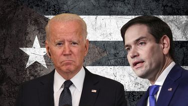 El presidente Joe Biden y el senador Marco Rubio.