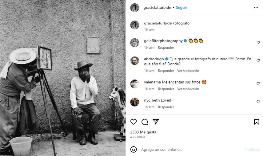 La fotógrafa Graciela Iturbide, de 81 años, es famosa por sus retratos a la comunidad indígena seri del desierto de Sonora.