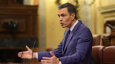 El presidente del Gobierno, Pedro Sánchez, interviene en una sesión plenaria, en el Congreso de los Diputados, a 26 de mayo de 2022, en Madrid (España).