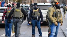 Agentes del Departamento de Seguridad Interna en Minnesota. Agentes del Departamento de Seguridad Interna en Minnesota.