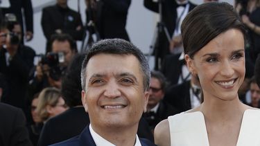 El productor francés Thomas Langmann junto a su exesposa, la periodista&nbsp;Céline Bosquet.