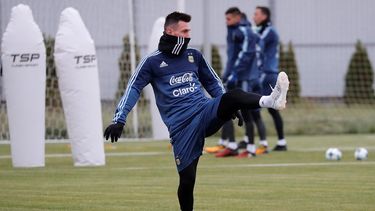 Messi se entrena junto con la selección argentina en Moscú antes del amistoso de este sábado frente a Rusia.&nbsp;