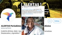 Captura de pantalla de&nbsp;ALERTAS Periodistas Desplazados y Riesgo México, donde se reporta la muerte del periodista&nbsp;Jorge Celestino Ruiz Vázquez.