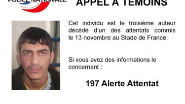Foto del tercer camicaze difundida por la policía francesa. (TWITTER @PNationale)