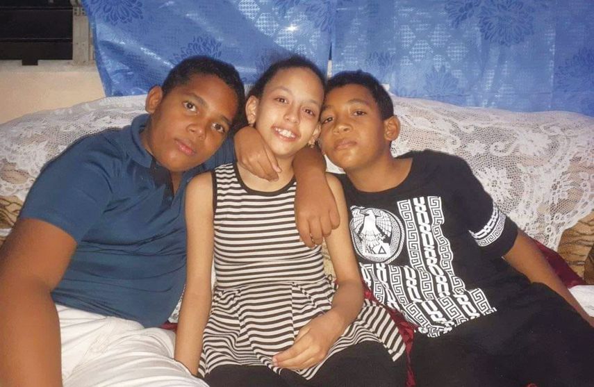 Hijos de&nbsp;Rolando Rodríguez Lobaina.