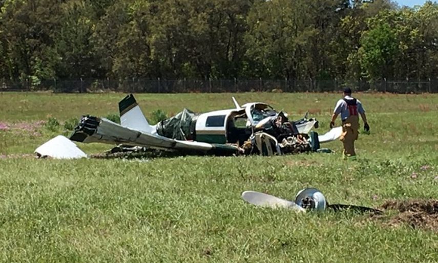 Imagen de la avioneta que se estrelló este sábado en Florida. (TWITTER/@Brooke_Tv20)