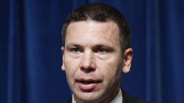En esta imagen del 20 de septiembre de 2019, el secretario interino de Seguridad Nacional Kevin McAleenan durante una conferencia de prensa en Washington.