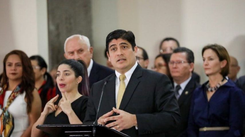 El presidente de Costa Rica, Carlos Alvarado