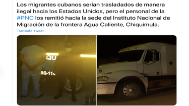 Los migrantes fueron localizados el s&aacute;bado en el furg&oacute;n de un cami&oacute;n que circulaba por el poblado de Esquipulas, en el noreste del pa&iacute;s.