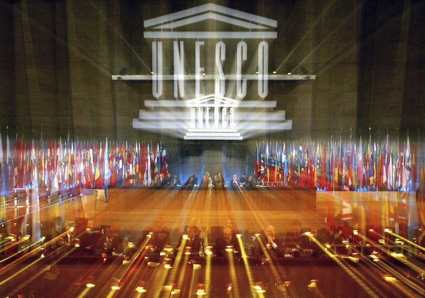 Fotografía de archivo con efecto zoom que muestra una vista general durante una asamblea general de la Organización de Naciones Unidas para la Educación, la Ciencia y la Cultura (UNESCO), en París, Francia.&nbsp;