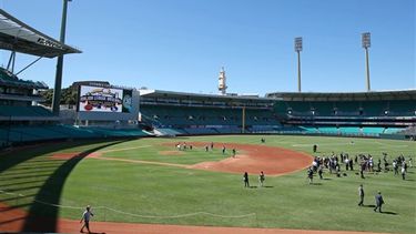 Vista del estadio de cricket de Sydney donde jugarán Dodgers y Diamondbacks el 22 y 23 de marzo por la temporada regular de grandes ligas.