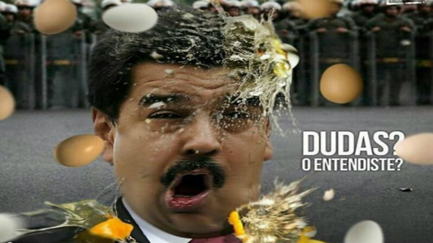 Los venezolanos usaron su creatividad para bromear sobre el hecho, que se viralizó rápidamente a través de las redes sociales como el huevazo a Maduro.