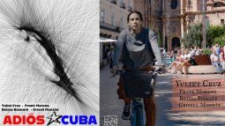 Collage de carteles de la película Adiós, Cuba, de Rolando Díaz.&nbsp;