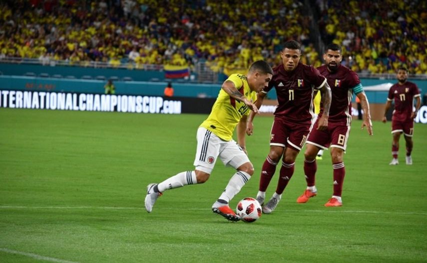 Colombia presionó a Venezuela en el Hard Rock Stadium hasta lograr su cometido.
