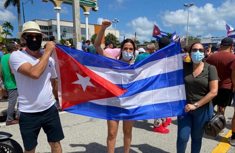 Miami Respaldo a levantamiento en las calles cubanas