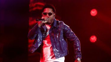 &nbsp;El cantante Myke Towers durante su concierto en el WiZink Center, en Madrid.&nbsp;
