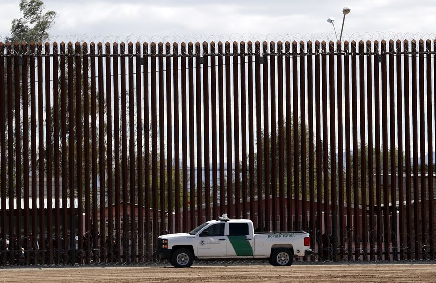 Un segmento del muro fronterizo entre EEUU y México.&nbsp;