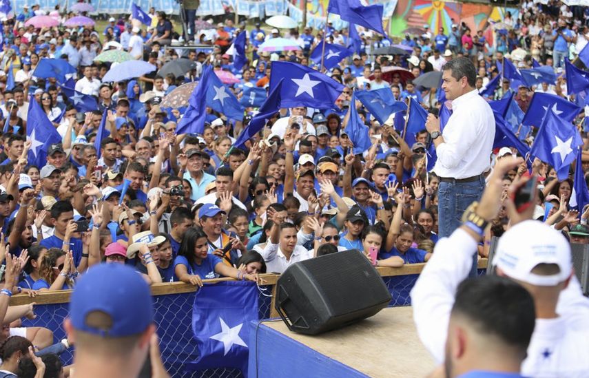 concentración política del presidente de&nbsp;Honduras, Juan Orlando Hernández, en la ciudad de la Ceiba al norte de&nbsp;Honduras.&nbsp;
