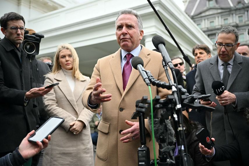 El enviado especial de Estados Unidos para el Medio Oriente, Steve Witkoff, en conferencia de prensa en la Casa Blanca.