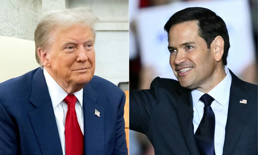 El presidente Donald Trump y el senador Marco Rubio.