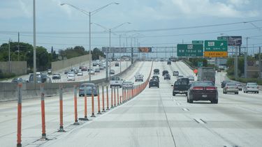 Vista parcial de la autopista I-95, en Miami.