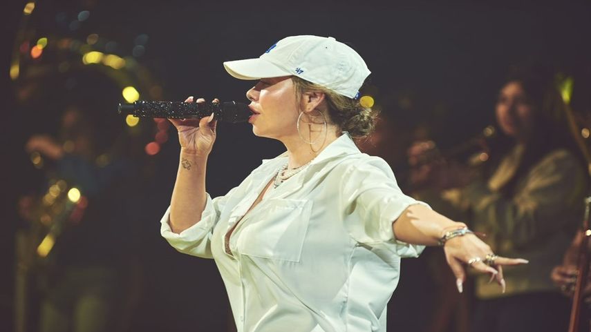 Chiquis ensaya para la ceremonia de los Latin AMAs 2023, que se llevará a cabo este jueves, 20 de abril, en el MGM Grand Arena en Las Vegas.