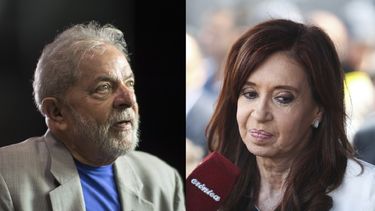 Los expresidentes Luiz Inácio Lula da Silva, de Brasil, y Cristina Fernández, de Argentina.
