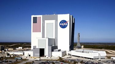 Vista del edificio del Centro Espacial Kennedy, de la NASA.
