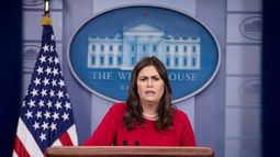Sarah Huckabee Sanders, portavoz de la&nbsp;Casa&nbsp;Blanca.