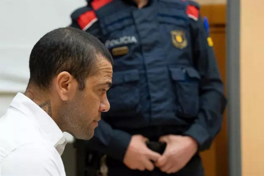 El exfutbolista Dani Alves durante un juicio en la Audiencia de Barcelona, a 5 de febrero de 2024, en Barcelona, Catalunya (España)