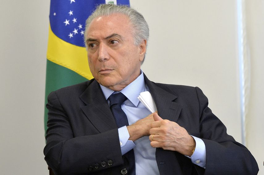 Michel Temer, presidente de Brasil.