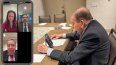 Edmundo González Urrutia en Washington durante una conferencia telefónica con Marco Rubio y María Corina Machado el 22ENE25.&nbsp;