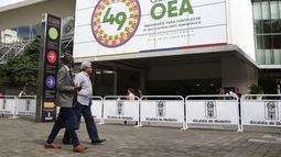Fotografía del Centro de Exposiciones Plaza Mayor, donde sesionará la 49 Asamblea General de la OEA en Medellín, Colombia.