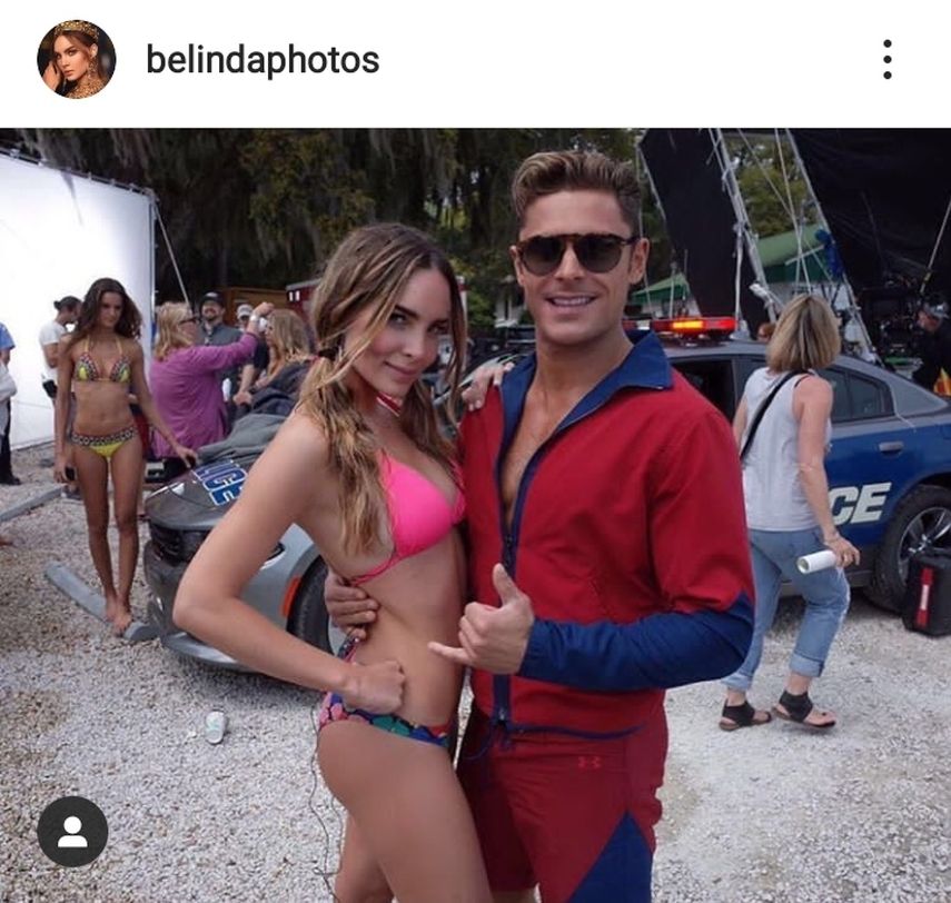 Belinda, junto al actor&nbsp;Zac&nbsp;Efron.&nbsp;