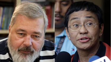 La directora general y editora de Rappler, Maria Ressa, habla con reporteros a las puertas del Tribunal Regional de Pasig, en Manila, Filipinas.&nbsp;