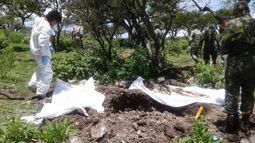 Fosa común en México.