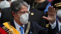 El nuevo presidente de Ecuador, Guillermo Lasso, luce la banda presidencial después de la ceremonia de toma de posesión frente a la Asamblea Nacional en Quito, Ecuador, el lunes 24 de mayo de 2021. El nuevo presidente de Ecuador, Guillermo Lasso, luce la banda presidencial después de la ceremonia de toma de posesión frente a la Asamblea Nacional en Quito, Ecuador, el lunes 24 de mayo de 2021.