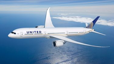 Vista de una aeronave de la compañía estadounidense United Airlines.
